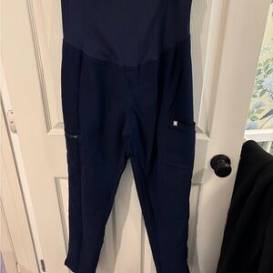 Navy maternity scrub pants (figs)